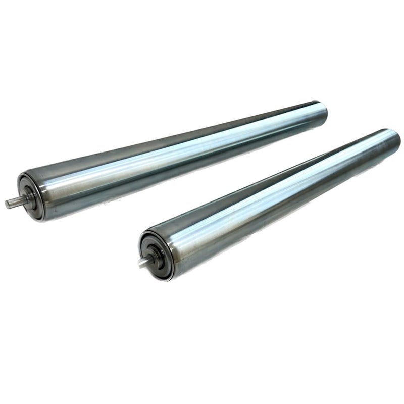 Gascem Set of 2 Durable Galvanized Steel Conveyor Rollers, each 16” in BF Length & 1.5” in Diameter | 1/4" Axle Diameter | Replacement Steel rollers for Roller Conveyor Systems, Roller Stands - Image 1